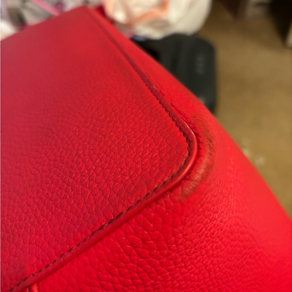 Tory Burch Red Leather Tote Bag - Picture 8 of 10